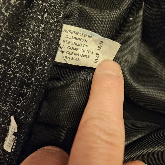 Elegant 2 pc Charcoal Grey Suit Sz 13/14 - Picture 11 of 11